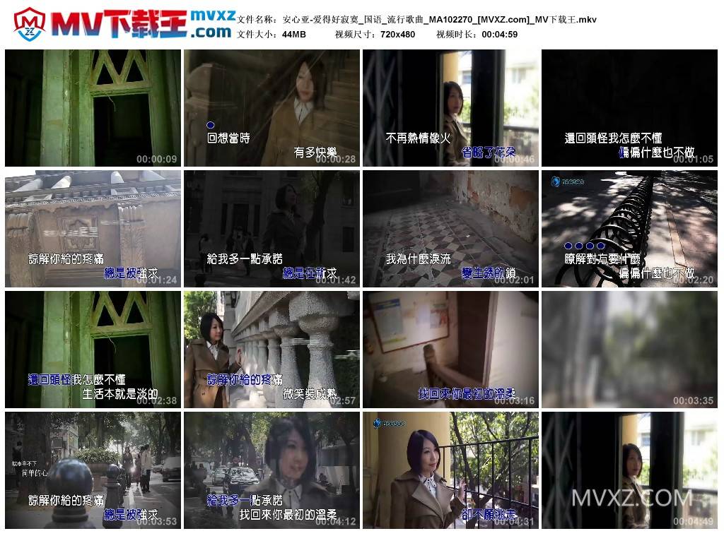 安心亚-爱得好寂寞_国语_流行歌曲_MA102270